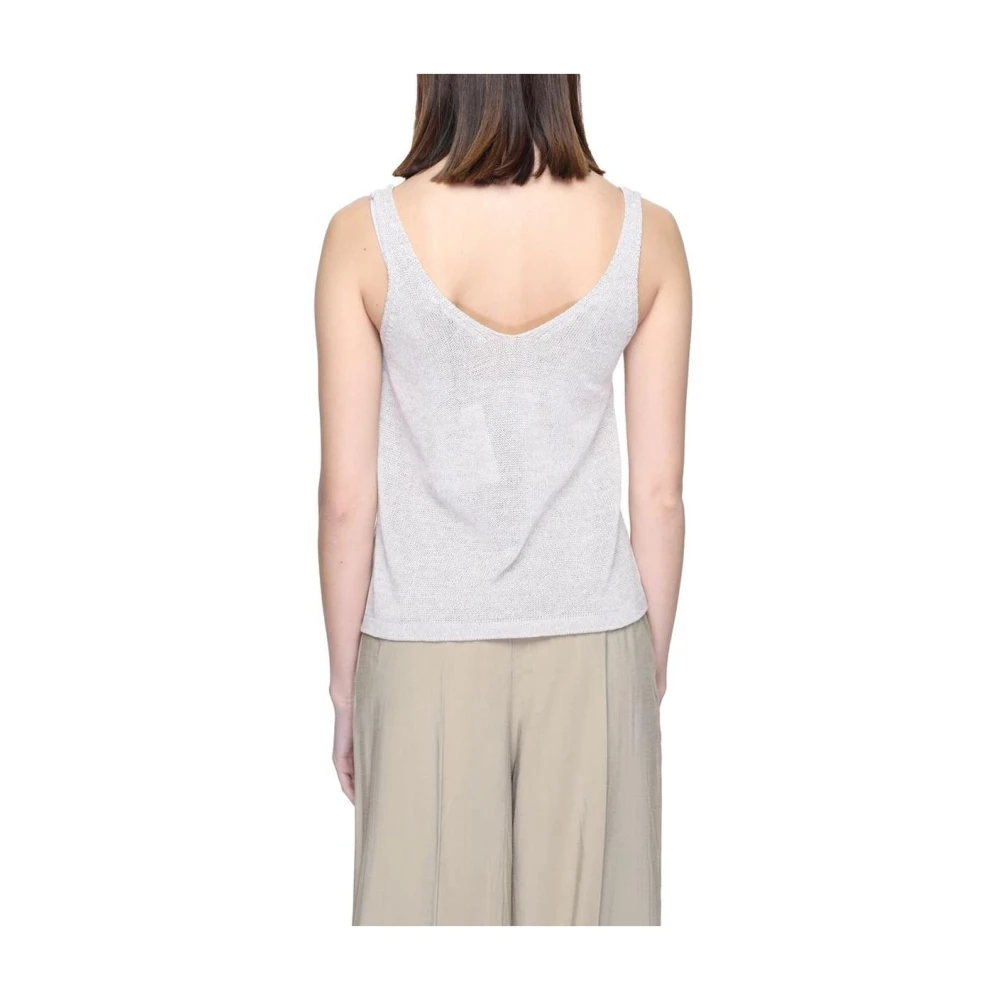 Jacqueline de Yong Beige V-hals Tanktop Beige Dames