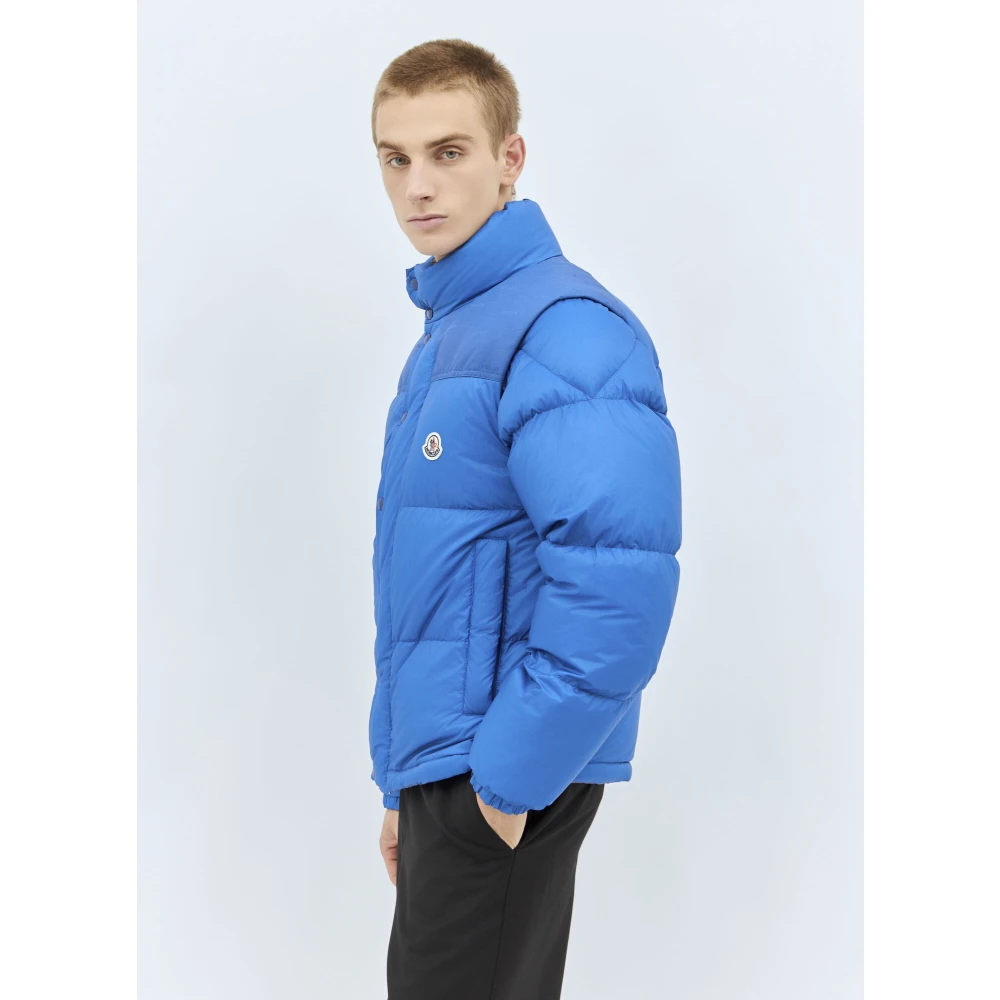 Moncler Omkeerbare Donsjack met Afneembare Mouwen Blue Heren
