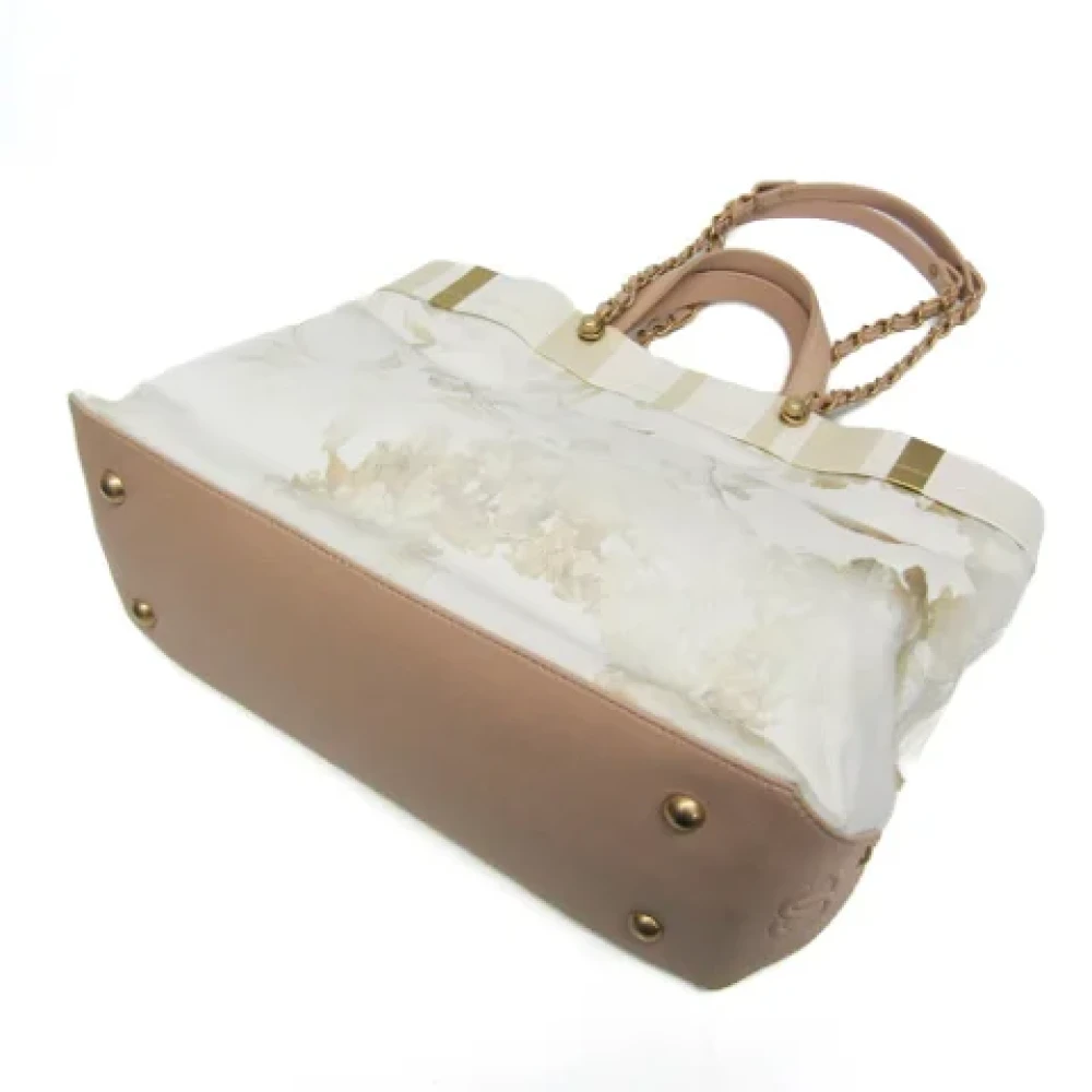 Chanel Vintage Pre-owned Canvas totes Beige Dames