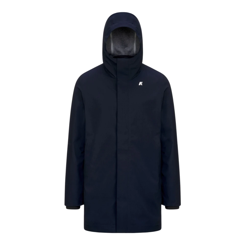 K-Way Men's Blue Parkas, Xl, Tommy Bonded Jersey
