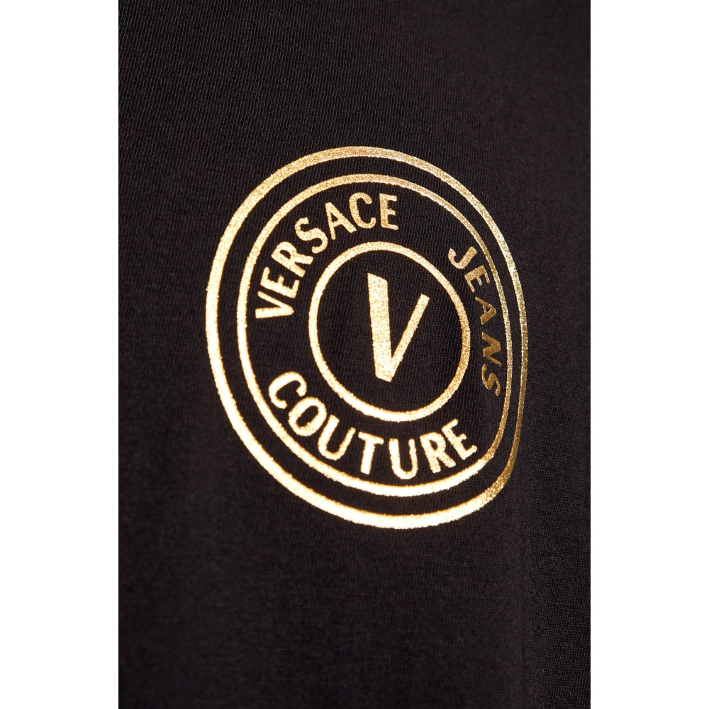 Versace Jeans Couture Logo-bedrukt T-shirt Black Heren