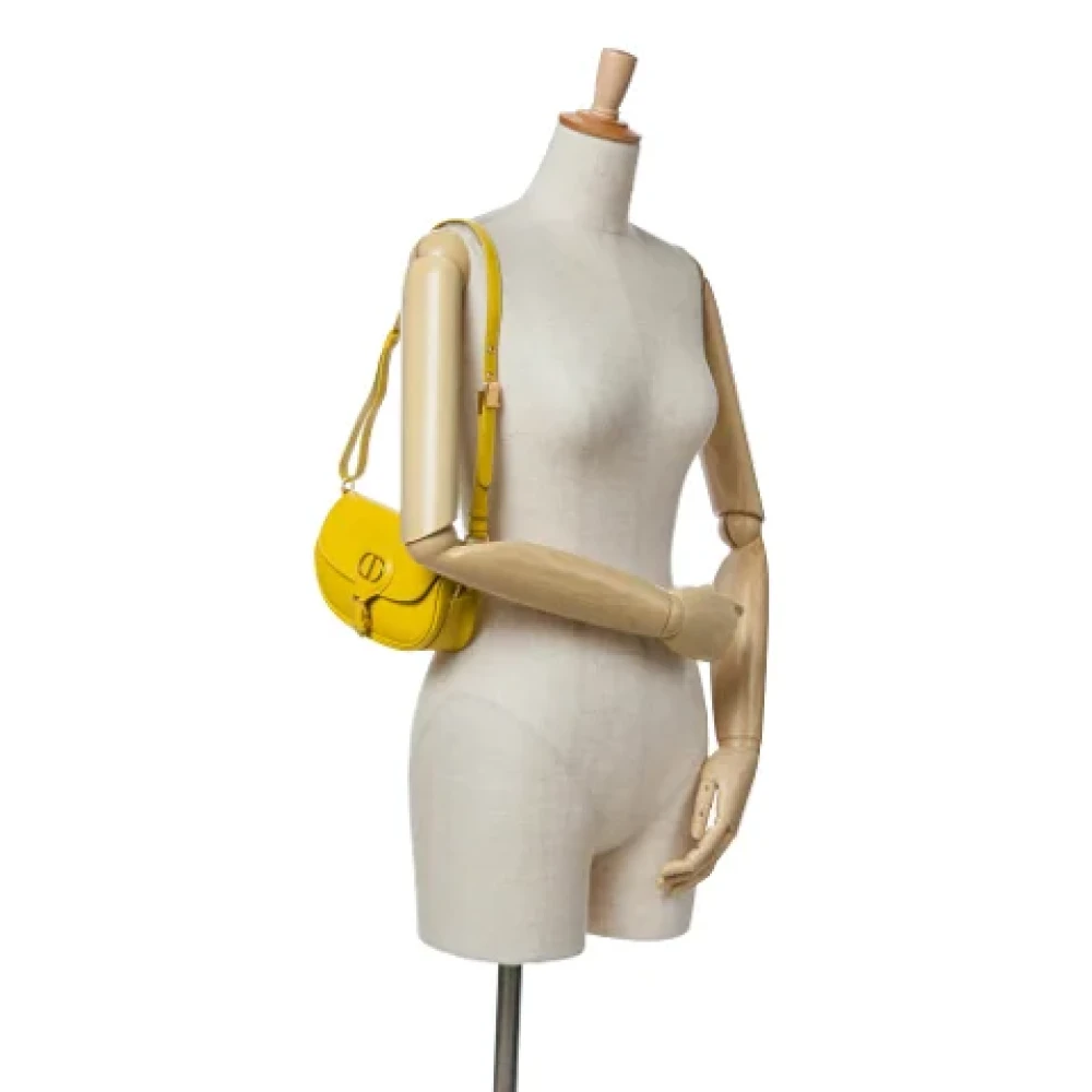 Dior Vintage Pre-owned Leather shoulder-bags Yellow Dames
