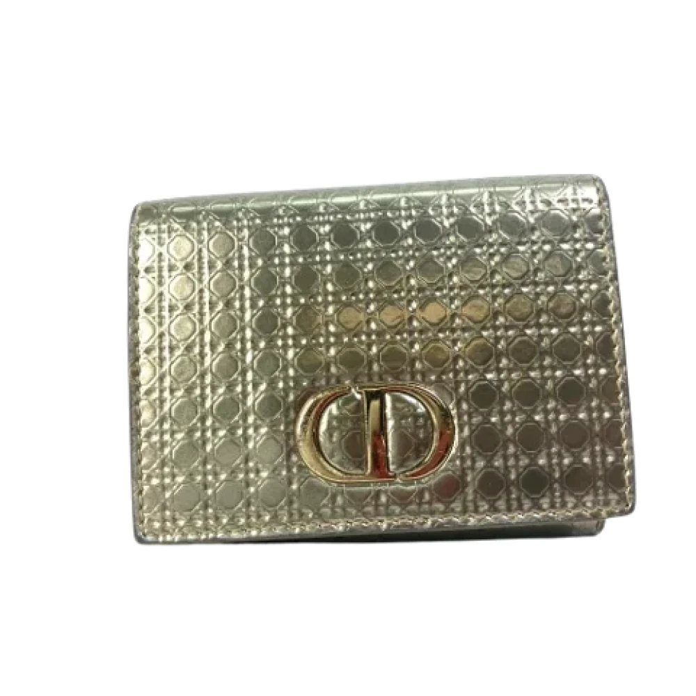 Dior Vintage Pre-owned Leather wallets Yellow Dames