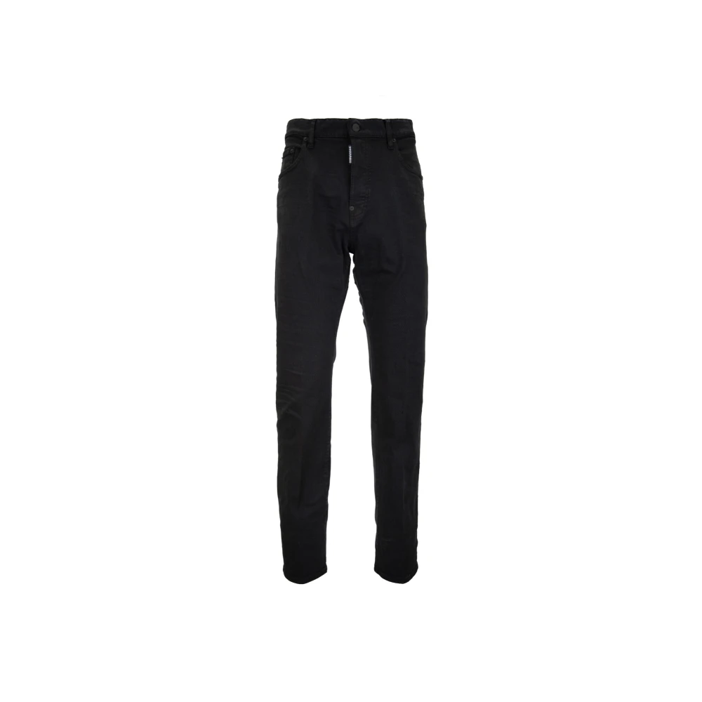 Dsquared2 Men's Black Slim Fit Jeans, L, Button Jeans