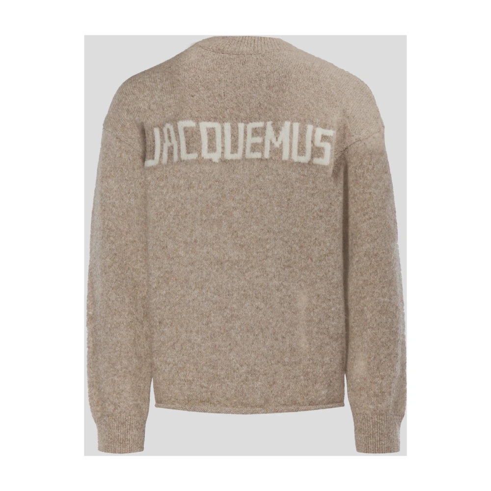 Jacquemus Alpaca Gebreide Trui Beige Heren