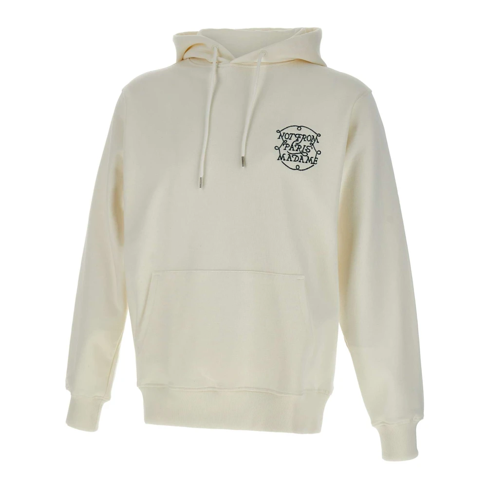 Drole De Monsieur Men's White Le Hoodie Slogan Tresses