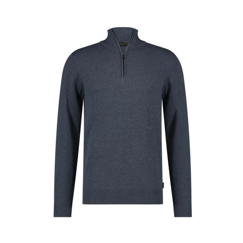 Saint Steve Indisch Blauw Melange Stijlvolle Trui Blue Heren