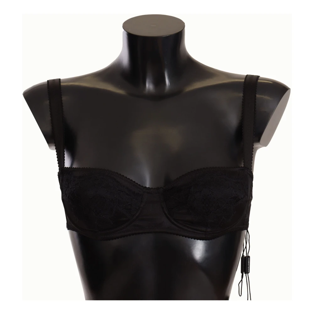 Dolce & Gabbana Luxe Zijden Balconette Beha Black Dames
