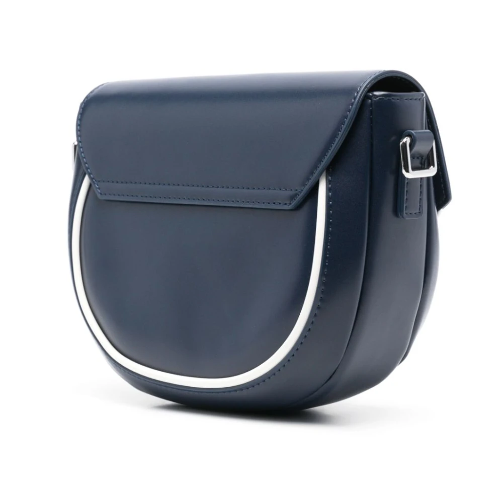 Marni Stijlvolle Crossbody Flap Tas met Logo Blue Dames