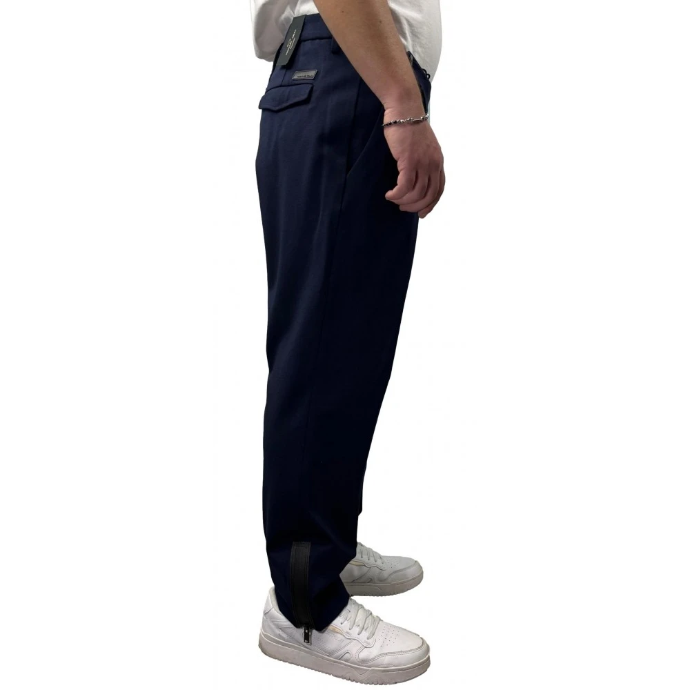 Michael Coal Elegante stretch polyester broek Blue Heren
