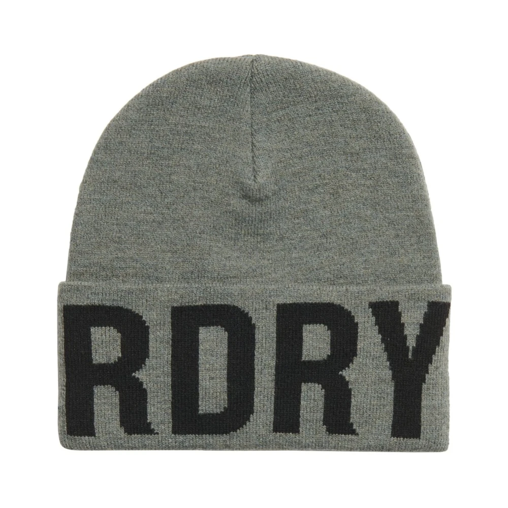Superdry Women's Light/Grey Knitted Beanie Hat