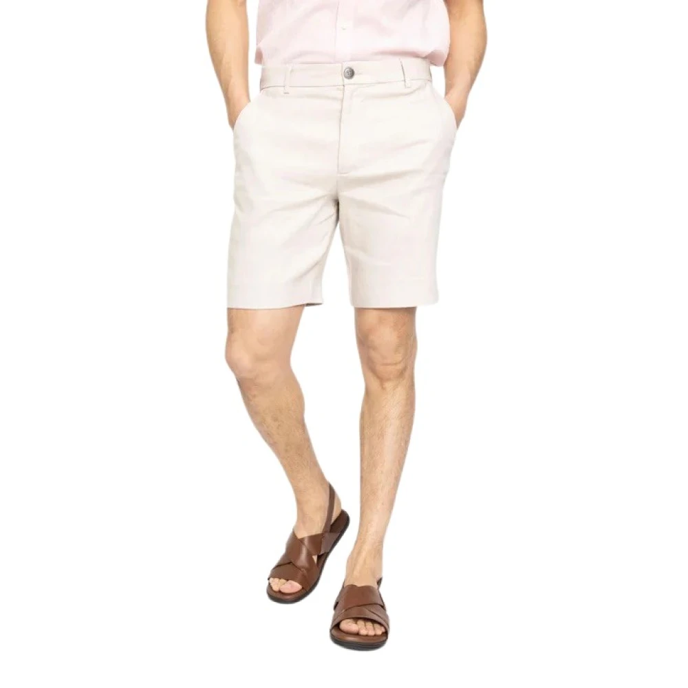 Sand Linen Plain Oscar Shorts Shorts