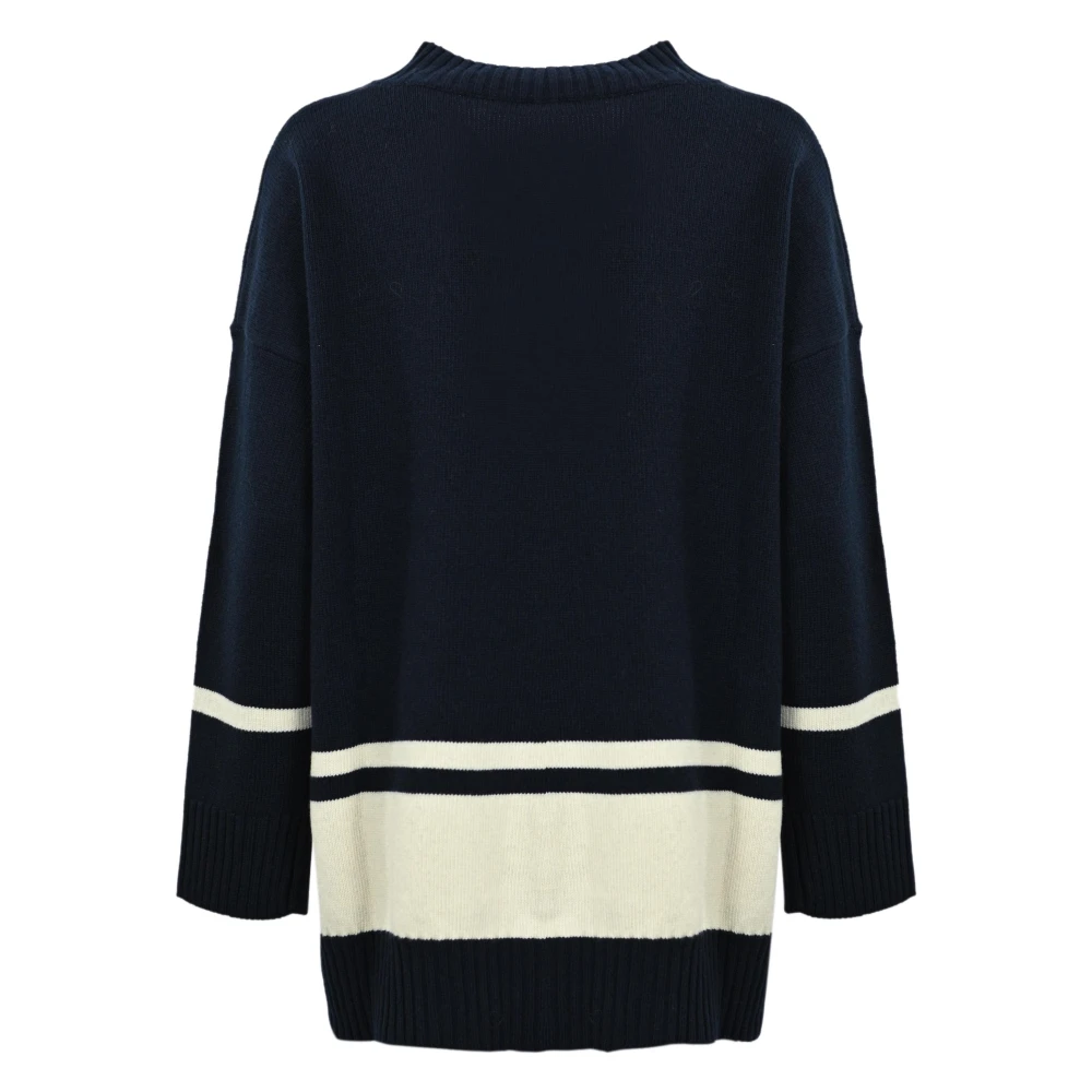 Max Mara Weekend Dames Wollen Trui Blue Dames