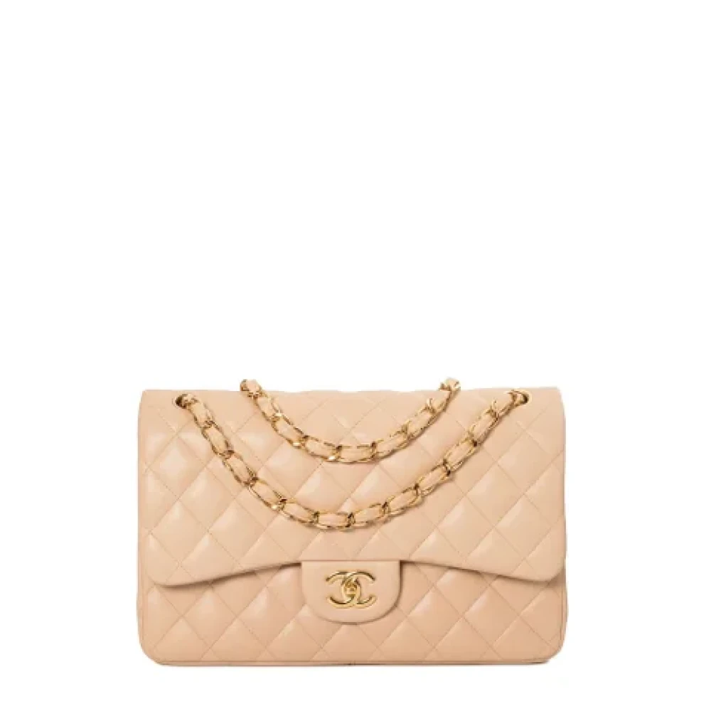 Chanel Vintage Pre-owned Leather chanel-bags Beige Dames