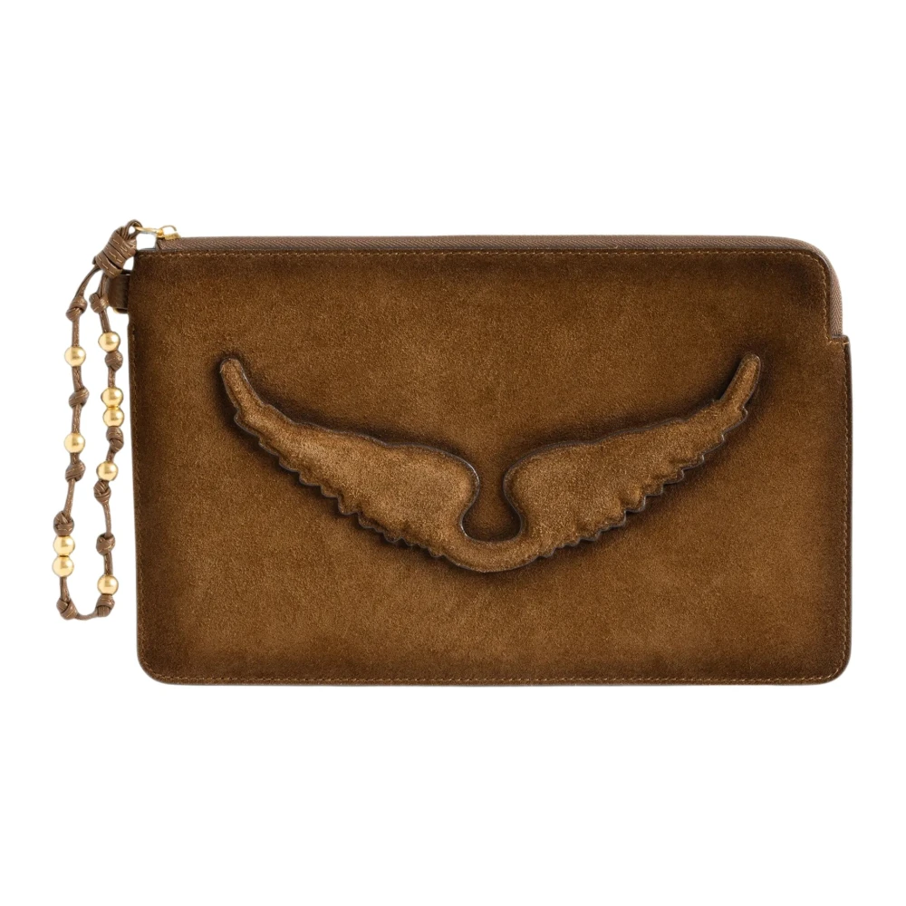 Zadig & Voltaire Donna Marrone - Angel Pouch Used Suede - Bags - One Size