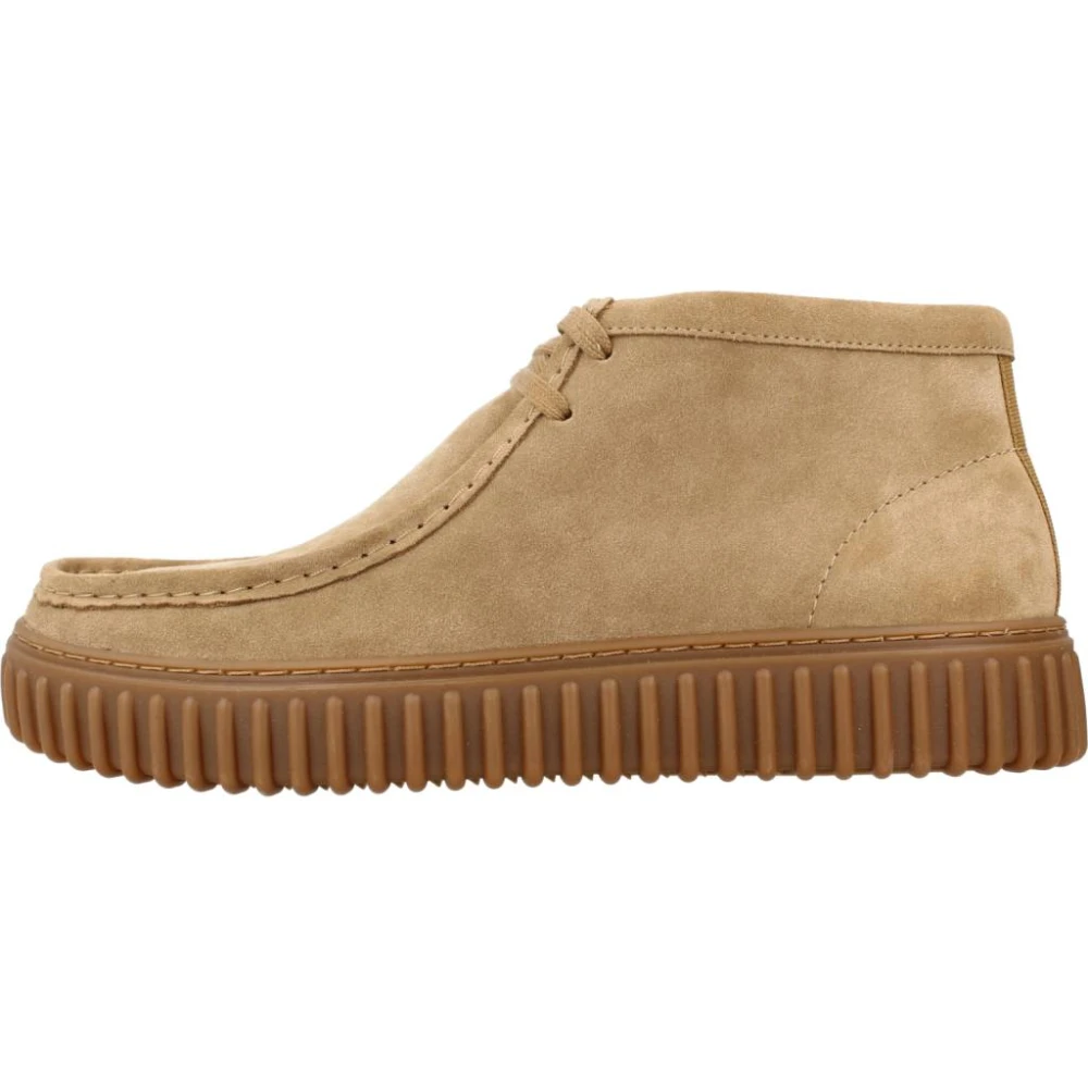 Clarks Lace-Up Boots, Male, 12 Uk, Torhill Hi Lace-Up Boots Beige