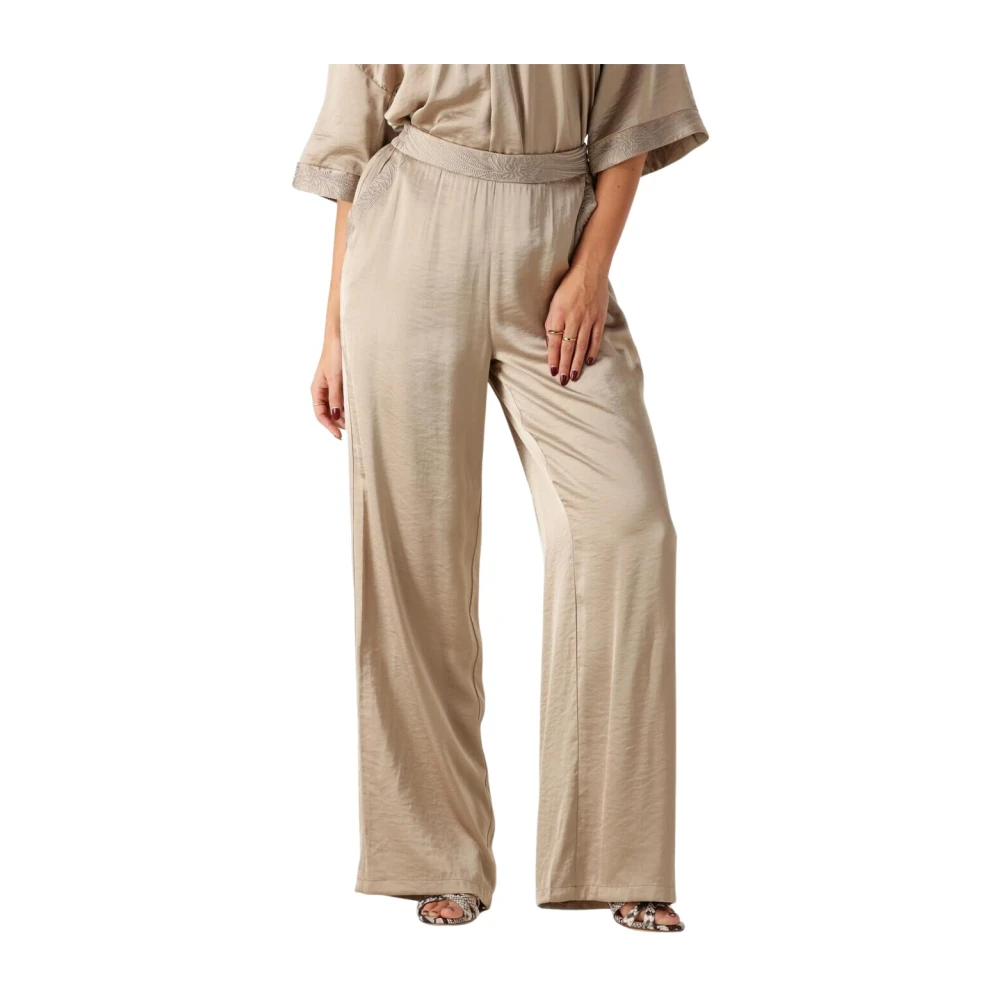 Nukus Zijden Josephine Broek in Bruin Brown Dames