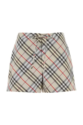 Broderade poplinshorts
