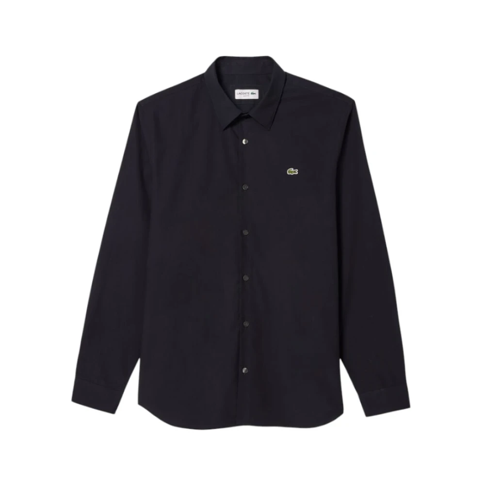 Lacoste Men's Blue Casual Shirts, M, Slim Fit Shirt