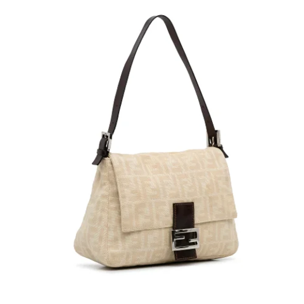 Fendi Vintage Pre-owned Canvas fendi-bags Beige Dames