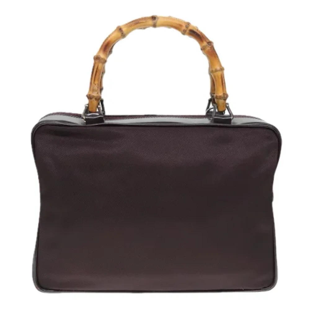 Gucci Vintage Pre-owned Fabric gucci-bags Brown Dames