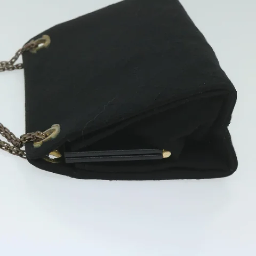 Chanel Vintage Pre-owned Cotton chanel-bags Black Dames