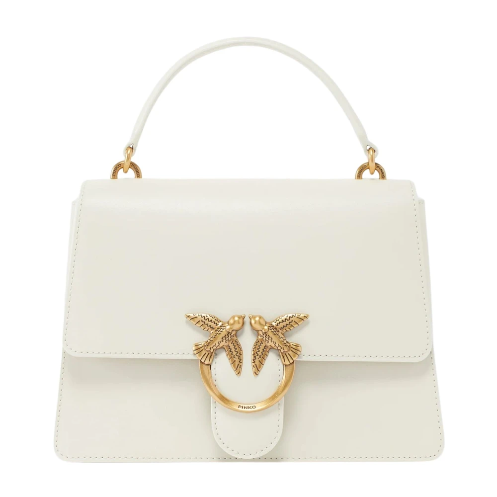 Pinko White Love One Top Handle Classic Light - Female - Handbags - One Size - Bags