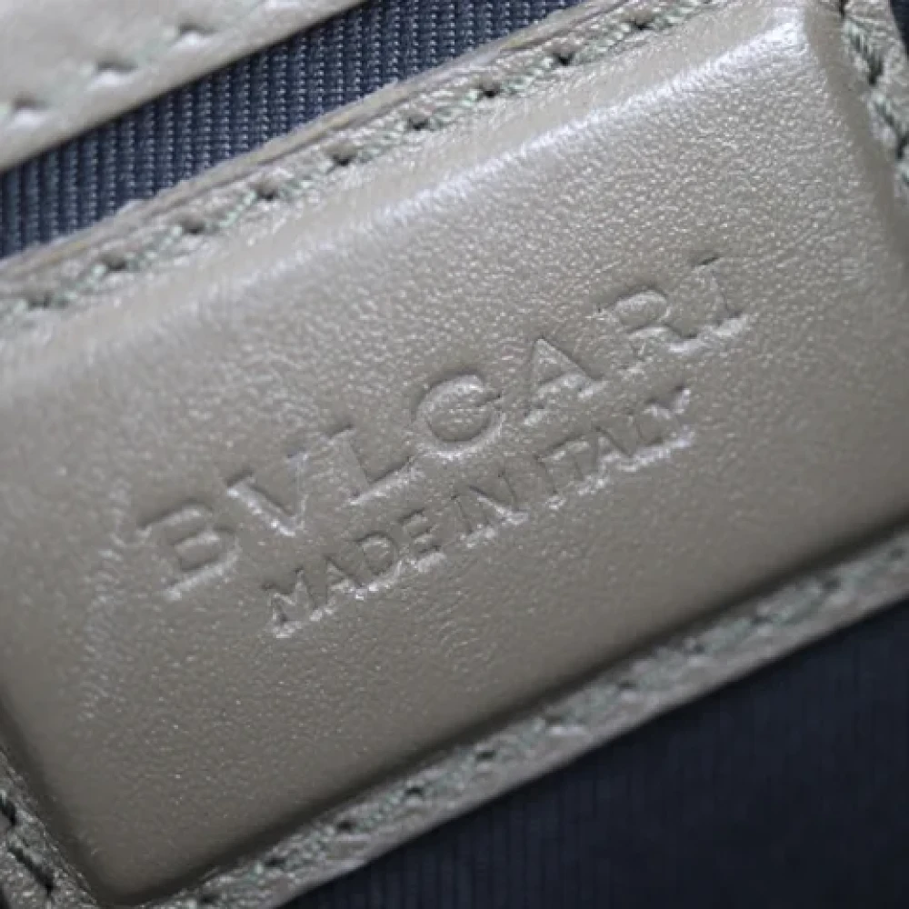 Bvlgari Vintage Pre-owned Leather handbags Blue Dames