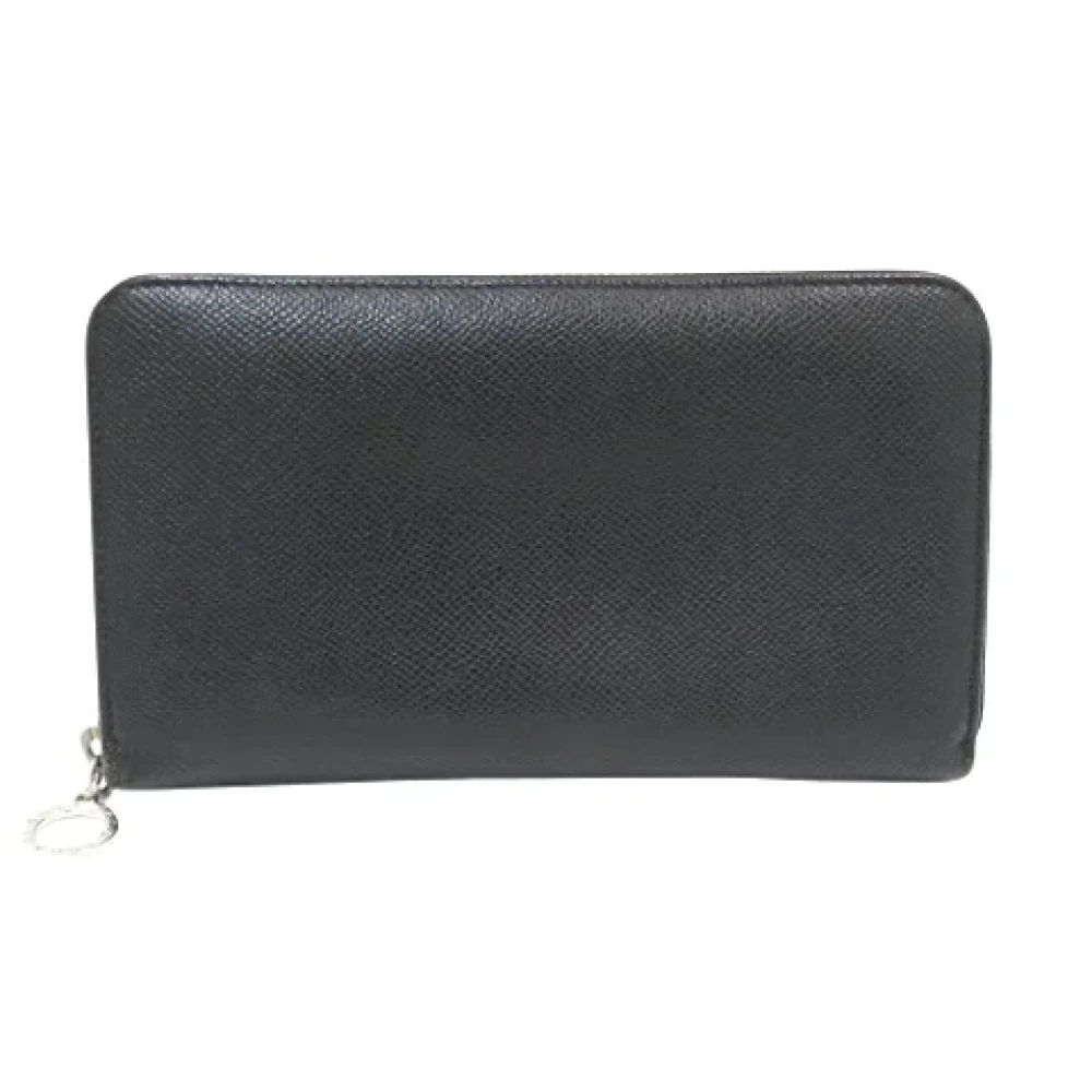 Bvlgari Vintage Pre-owned Leather wallets Black Dames