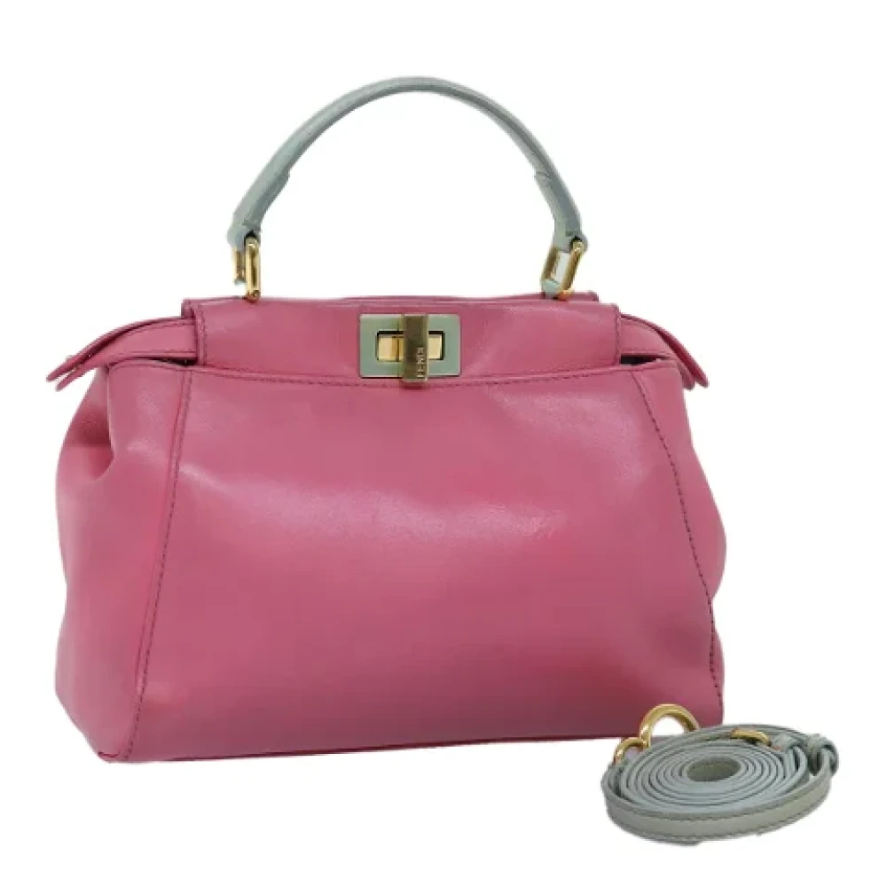 Fendi Vintage Pre-owned Leather handbags Pink Dames