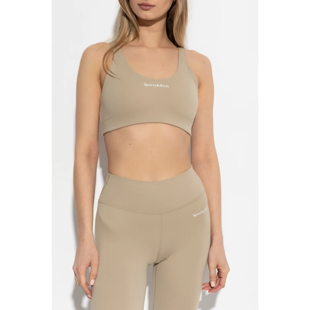 Sporty & Rich Top uit de Core-collectie Beige Dames