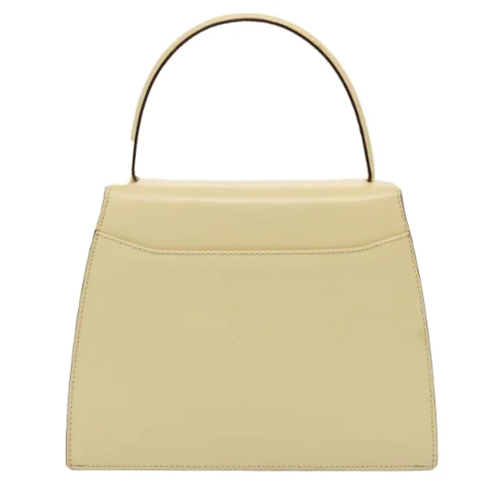 Celine Vintage Pre-owned Leather handbags Beige Dames