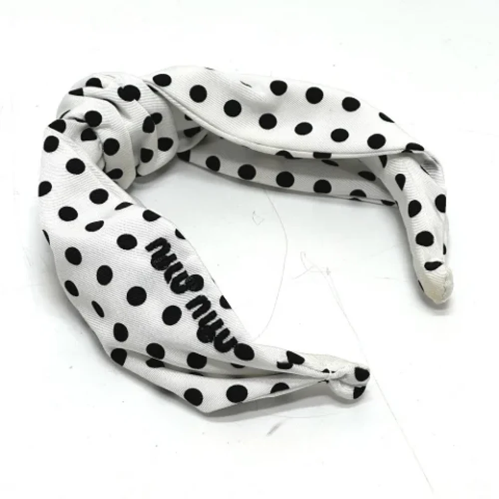 Miu Pre-owned Nylon hair-accessories White Dames