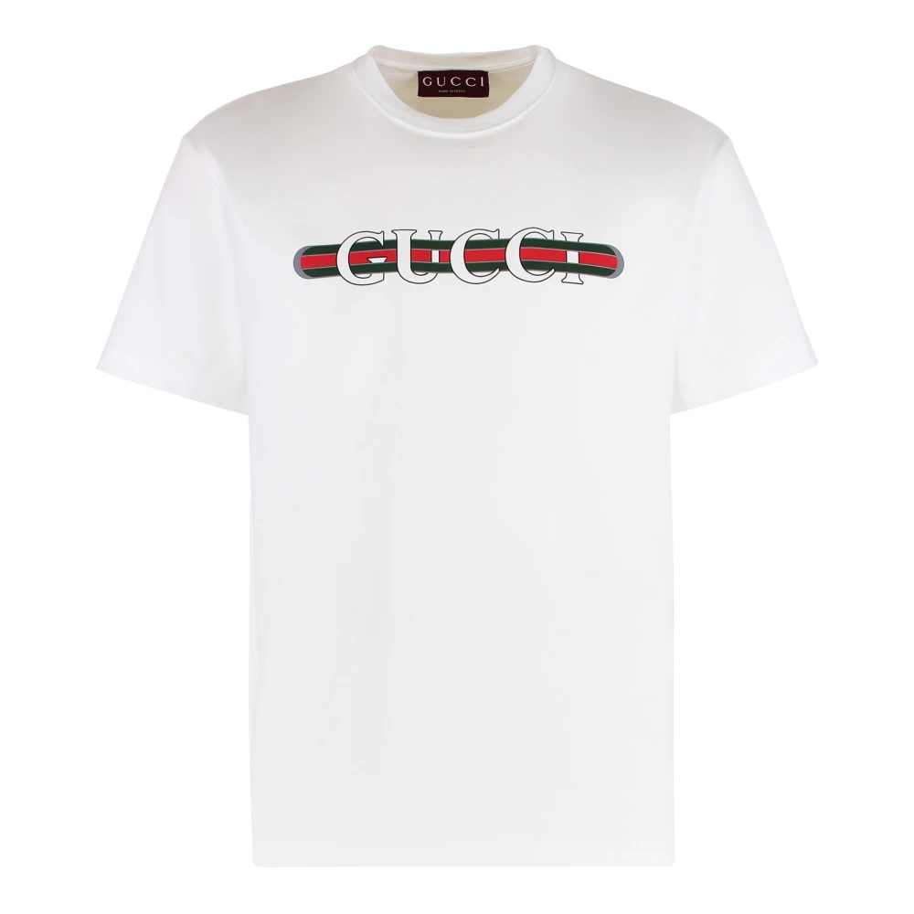 Gucci White T-Shirts, Female, M, Cotton-Jersey T-Shirt