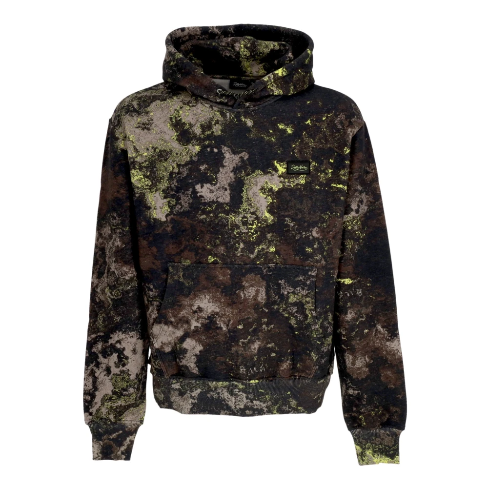 Dolly Noire Donkere Camo Hoodie met Voorzak Brown Heren