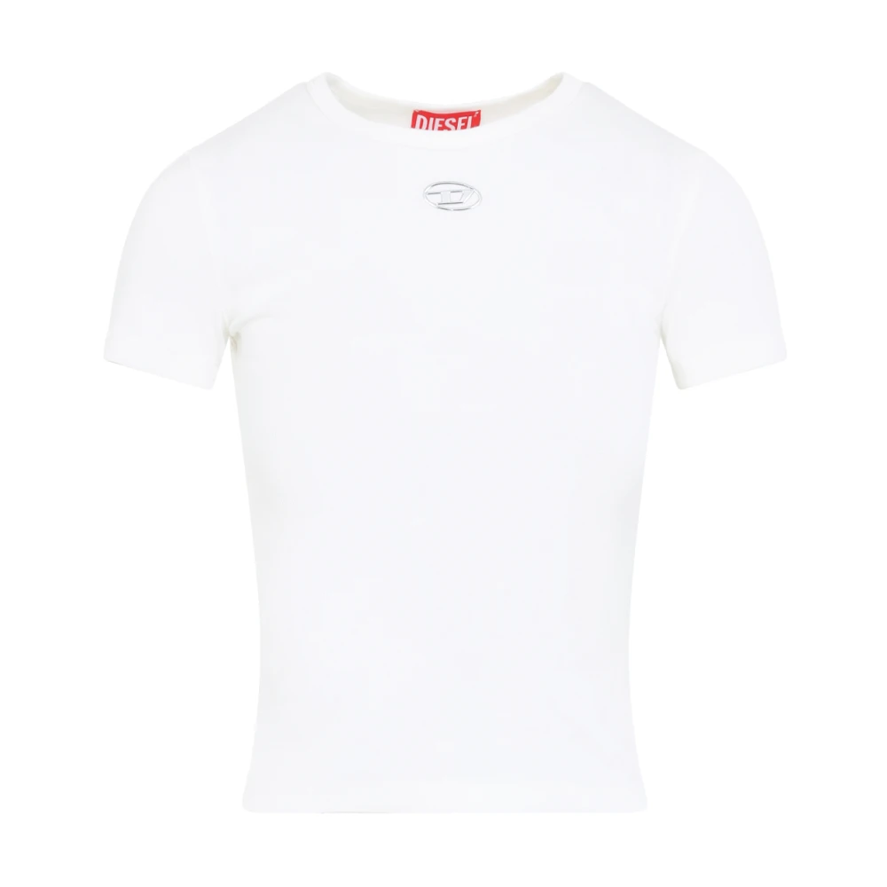 Diesel Women's White T-Shirts, M, T-Ele-Long-Od T-Shirt
