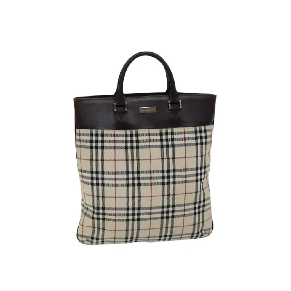 Burberry Vintage Pre-owned Canvas handbags Beige Dames