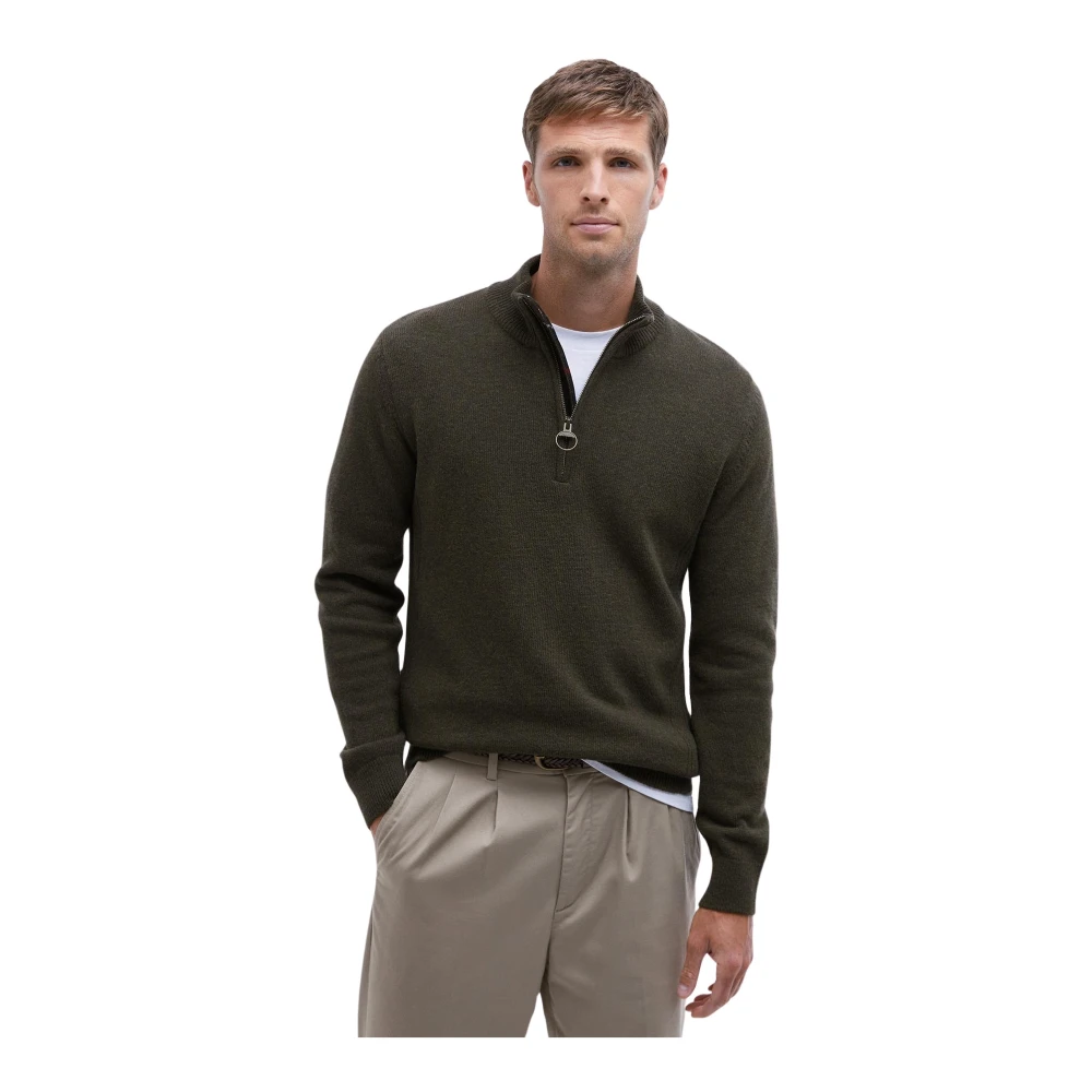 Barbour Uomo Verde - Holden Half Zip - Knitwear - L