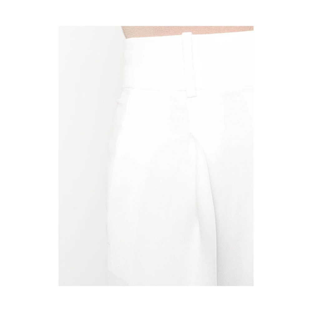 Ermanno Scervino Witte straight broek met hoge taille White Dames