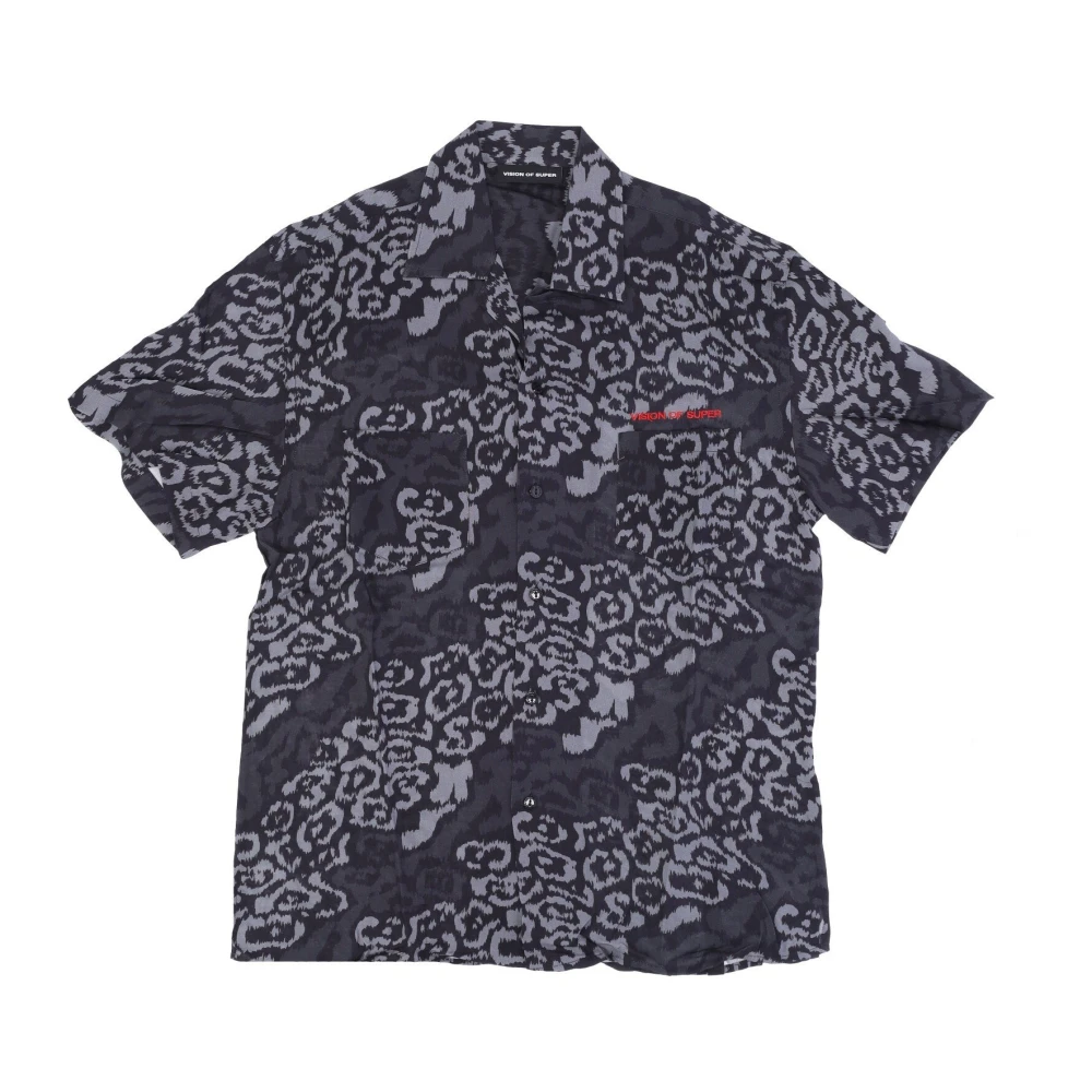 Vision OF Super Leopardprint Korte Mouwen Shirt Black Heren