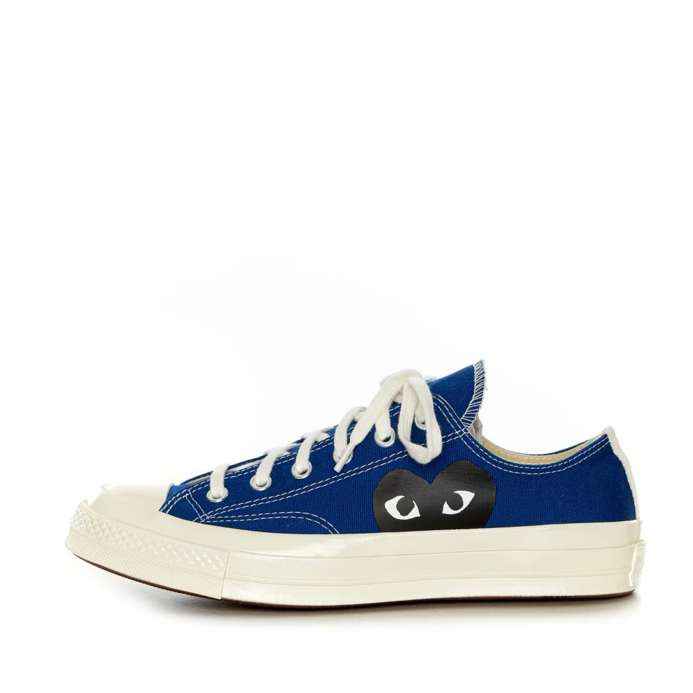 Comme des Garçons Play Flacher Canvas Sneaker Dames Schoenen Blauw