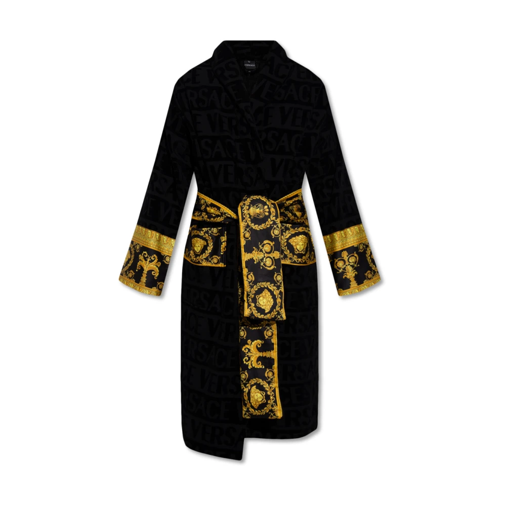 Versace Hombre Negro - Bata Estampada - Nightwear & Lounge - L