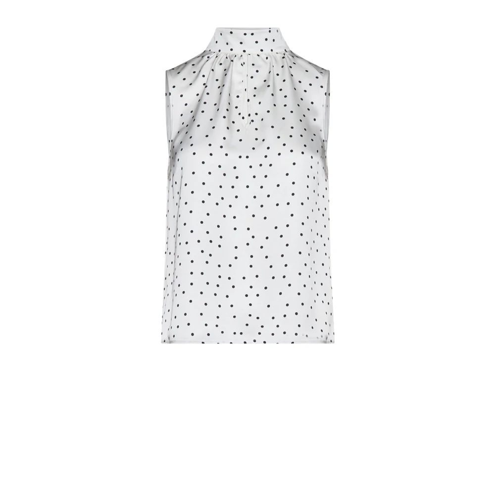 Silvian Heach Vrouw Wit Mouwloze Top Met Hoge Hals