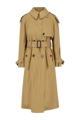 Lång Canvas Fitzrovia Trenchcoat med Värmare