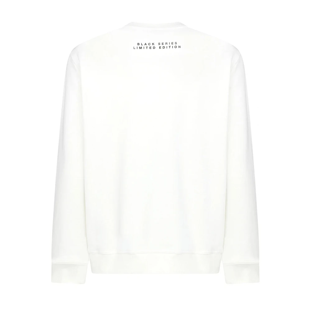 IH NOM UH NIT Witte Streetwear Sweater Zwart Masker Print White Heren