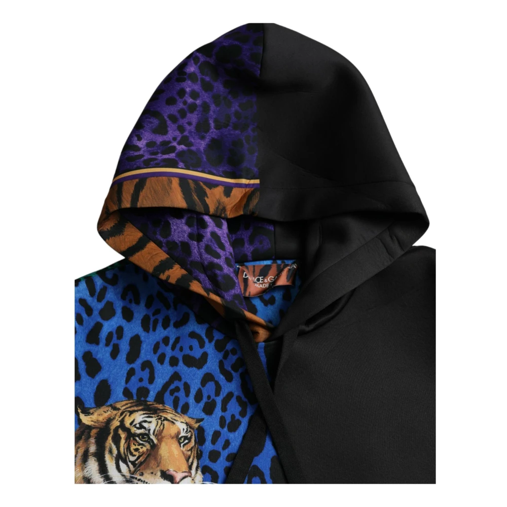 Dolce & Gabbana Tijger Animal Print Hoodie Multicolor Heren