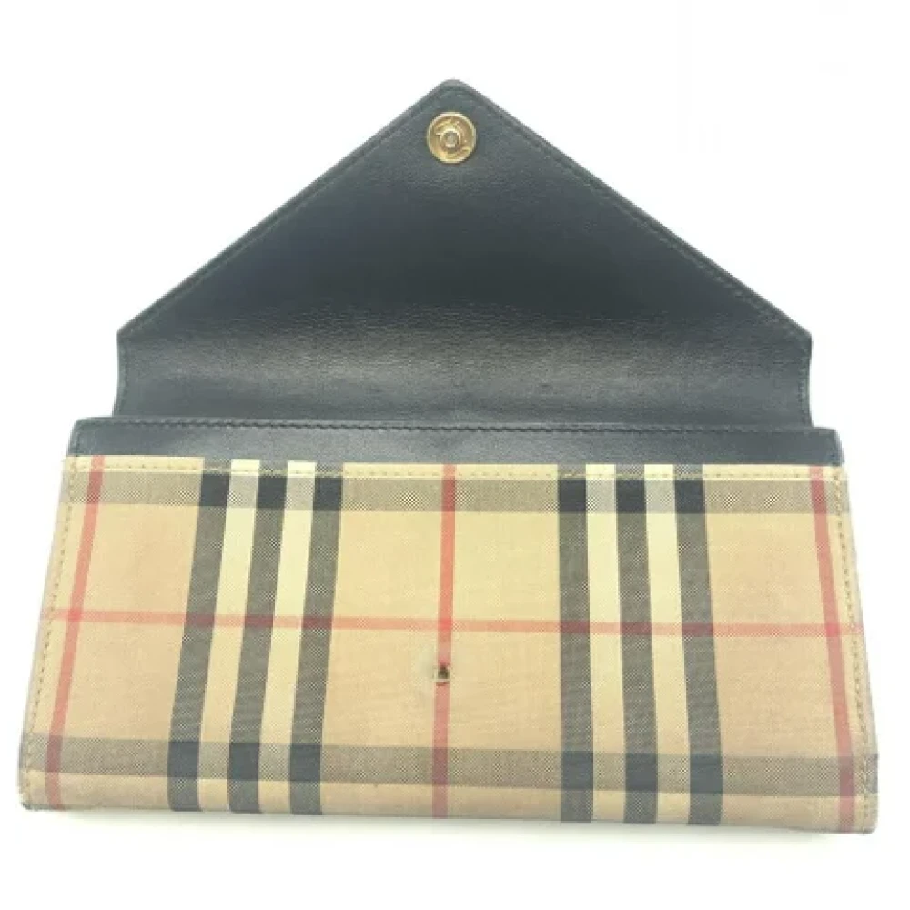 Burberry Vintage Pre-owned Leather wallets Beige Dames