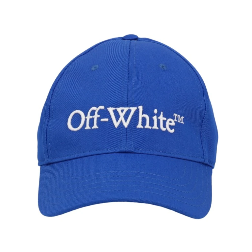 Off White Blauwe Baseballpet met Logo Borduursel Blue Dames