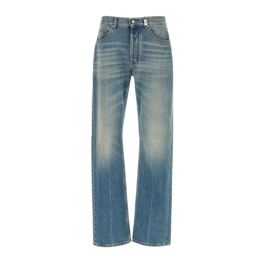Alexander Mcqueen Men's Blue Denim Jeans For And Wo - Straight Fit Jeans - L - Jeans
