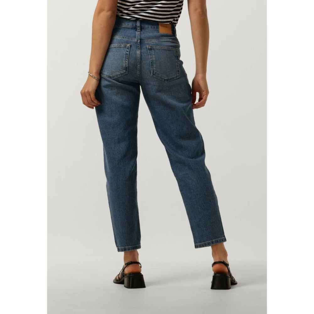 My Essential Wardrobe Mommy High Tapered Jeans Blauw Blue Dames